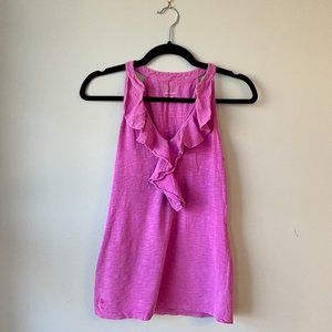 Lilly Pulitzer Pink Shay Ruffle Tank XS